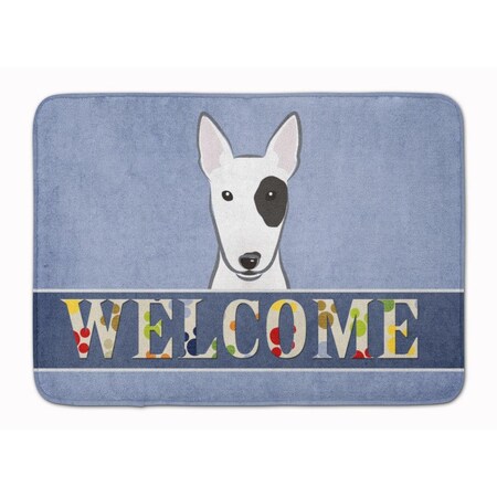 Carolines Treasures Bull Terrier Welcome Machine Washable Memory Foam Mat BB1395RUG